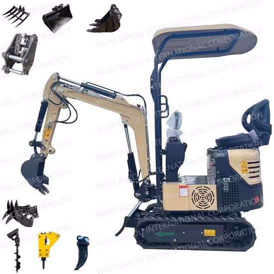 Rdt-15b 1.1 Ton 0.6/0.8/1/1.8ton Swing Boom China Micro New Garden Farm Home Crawler Machine Price Small Bagger Digger Graver Mini Excavator with CE