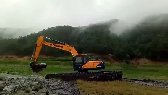 2025 New 34ton Amphibious Excavator with Extendable Pontoon for Sale 