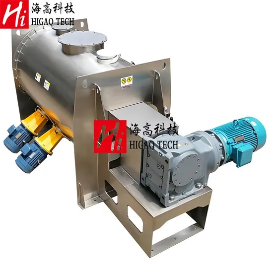 Industrial Horizontal Spice Mixing Machine Plough Shear Dry Milk/Coffee Powder Blender Mixer for Food Industry with Chopper 