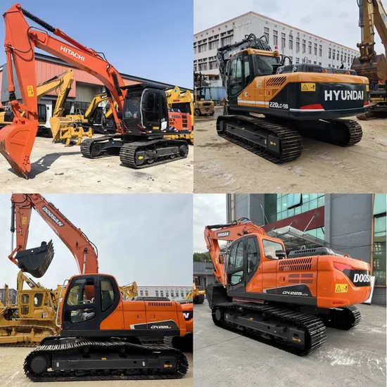 Hot Sell Used Excavator Machine Hyundai R220 Doosan Dx225 Hitachi Zx200