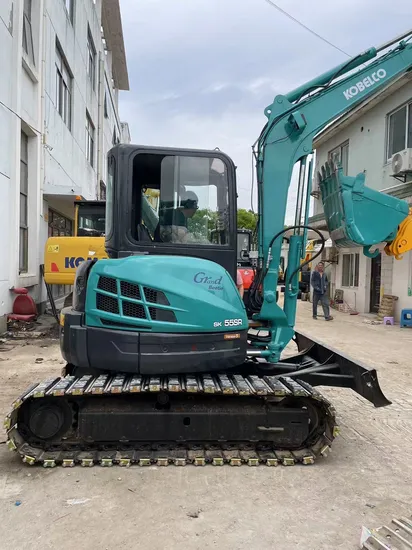 Second Hand Closed Cabin Mini Excavators Used Kobelco 5 Ton Excavator Sk55 Sk50sr Sk50sr